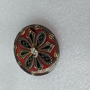 Metal and Resin round brooch